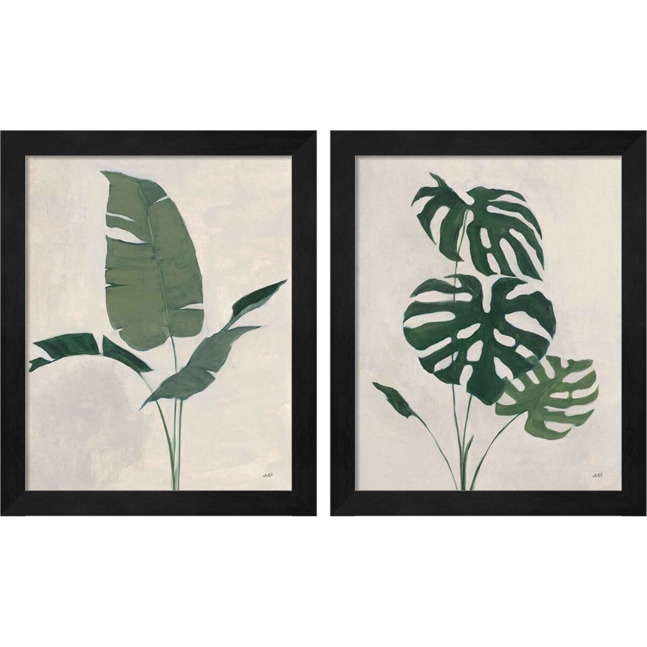Palm Botanical by Julia Purinton, 2 Piece Black Framed Art Set